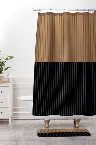 Colour Poems Color Block Lines XXXVI Shower Curtain And Mat