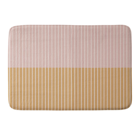 Colour Poems Color Block Lines XXXVII Memory Foam Bath Mat