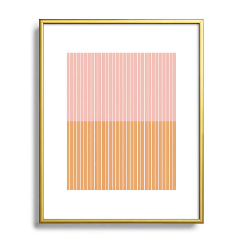Colour Poems Color Block Lines XXXVII Metal Framed Art Print