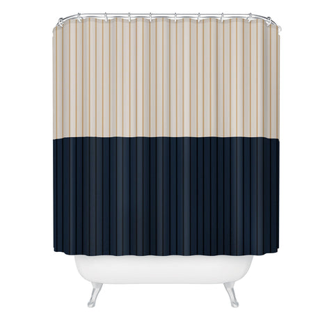 Colour Poems Color Block Lines XXXX Shower Curtain