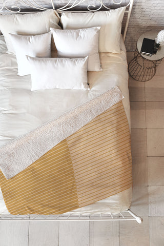 Colour Poems Color Block Lines XXXXII Fleece Throw Blanket