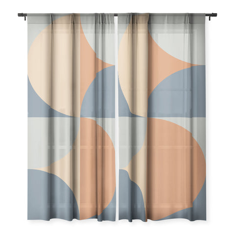 Colour Poems Colorful Geometric Shapes LI Sheer Non Repeat