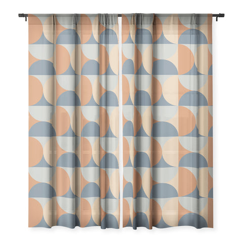 Colour Poems Colorful Geometric Shapes LI Sheer Window Curtain