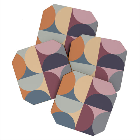 Colour Poems Colorful Geometric Shapes LII Coaster Set