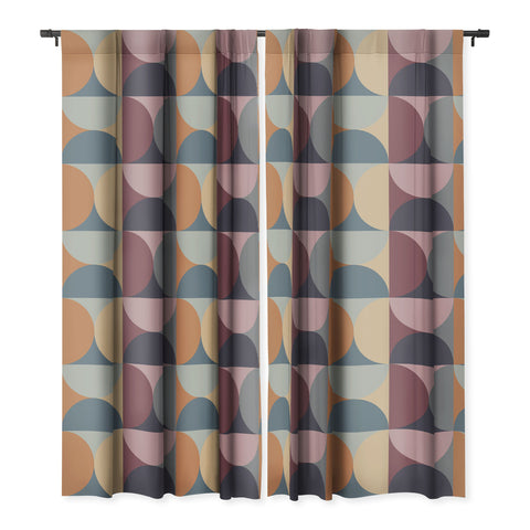 Colour Poems Colorful Geometric Shapes LII Blackout Window Curtain