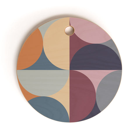 Colour Poems Colorful Geometric Shapes LII Cutting Board Round