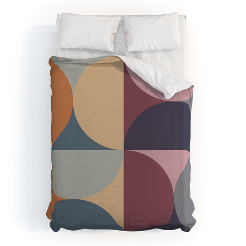 Colour Poems Colorful Geometric Shapes LII Duvet Cover