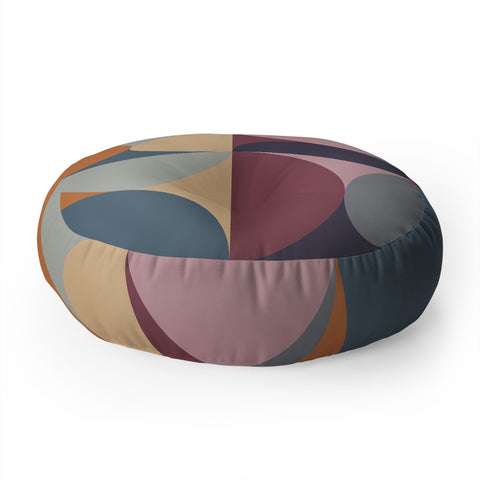 Colour Poems Colorful Geometric Shapes LII Floor Pillow Round