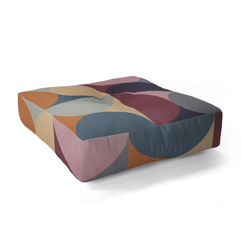 Colour Poems Colorful Geometric Shapes LII Floor Pillow Square
