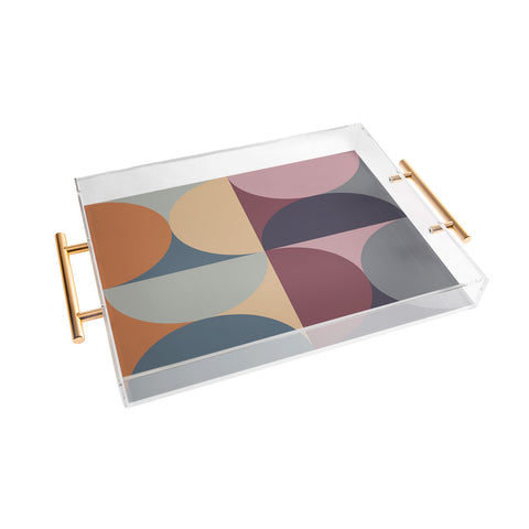 Colour Poems Colorful Geometric Shapes LII Acrylic Tray