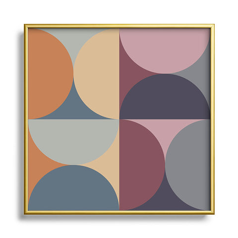 Colour Poems Colorful Geometric Shapes LII Square Metal Framed Art Print