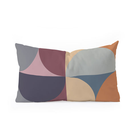Colour Poems Colorful Geometric Shapes LII Oblong Throw Pillow