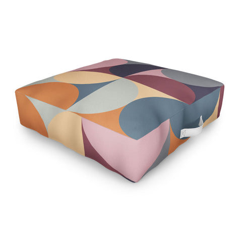 Colour Poems Colorful Geometric Shapes LII Outdoor Floor Cushion