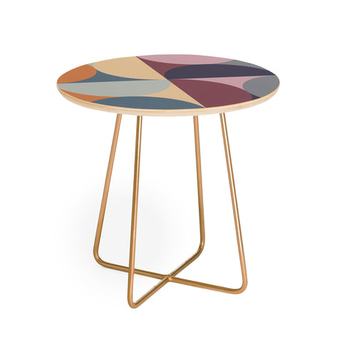 Colour Poems Colorful Geometric Shapes LII Round Side Table