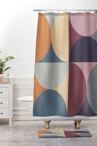 Colour Poems Colorful Geometric Shapes LII Shower Curtain And Mat