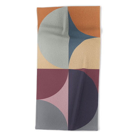 Colour Poems Colorful Geometric Shapes LII Beach Towel