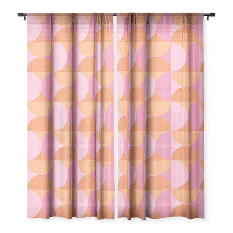 Colour Poems Colorful Geometric Shapes XLVI Sheer Window Curtain