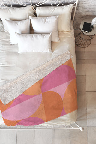 Colour Poems Colorful Geometric Shapes XLVI Fleece Throw Blanket