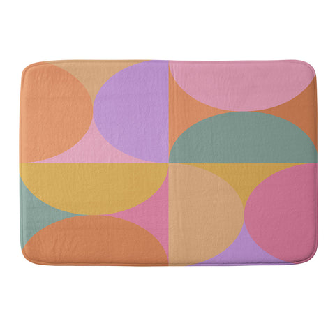 Colour Poems Colorful Geometric Shapes XXI Memory Foam Bath Mat