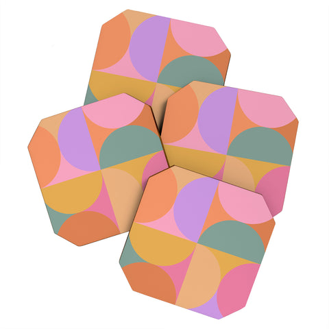 Colour Poems Colorful Geometric Shapes XXI Coaster Set