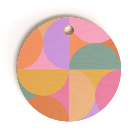 Colour Poems Colorful Geometric Shapes XXI Cutting Board Round