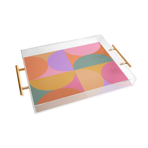 Colour Poems Colorful Geometric Shapes XXI Acrylic Tray