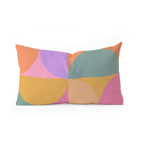 Colour Poems Colorful Geometric Shapes XXI Oblong Throw Pillow