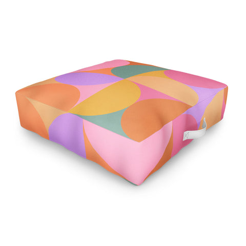 Colour Poems Colorful Geometric Shapes XXI Outdoor Floor Cushion