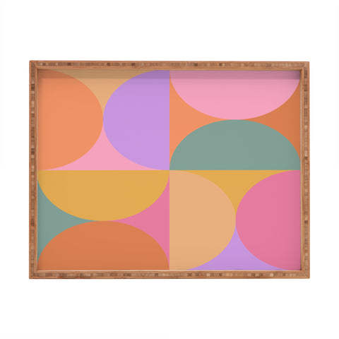 Colour Poems Colorful Geometric Shapes XXI Rectangular Tray