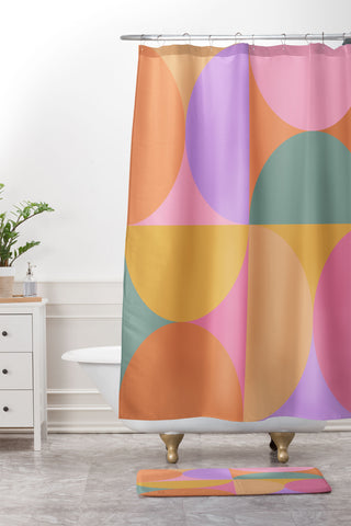 Colour Poems Colorful Geometric Shapes XXI Shower Curtain And Mat