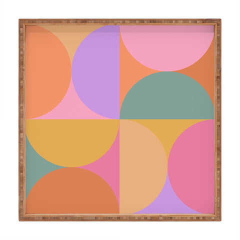 Colour Poems Colorful Geometric Shapes XXI Square Tray