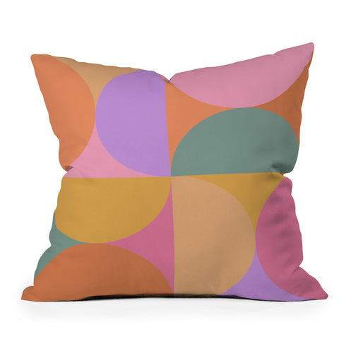 Colour Poems Colorful Geometric Shapes XXI Throw Pillow