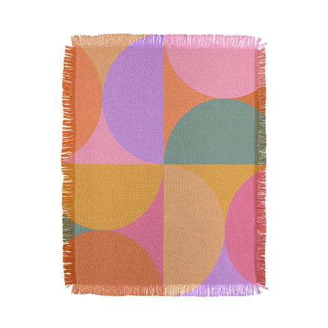 Colour Poems Colorful Geometric Shapes XXI Throw Blanket