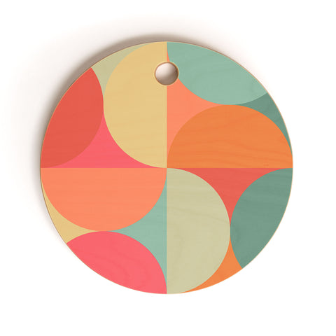 Colour Poems Colorful Geometric Shapes XXV Cutting Board Round