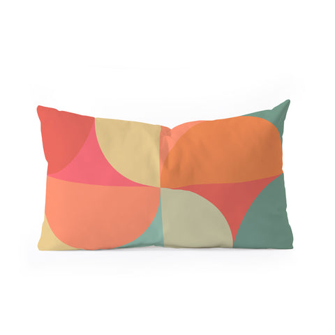 Colour Poems Colorful Geometric Shapes XXV Oblong Throw Pillow