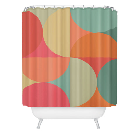 Colour Poems Colorful Geometric Shapes XXV Shower Curtain
