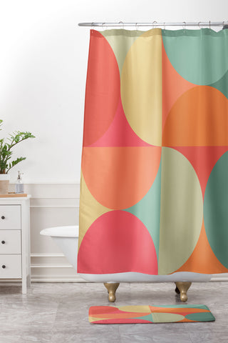 Colour Poems Colorful Geometric Shapes XXV Shower Curtain And Mat