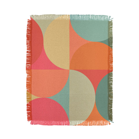 Colour Poems Colorful Geometric Shapes XXV Throw Blanket
