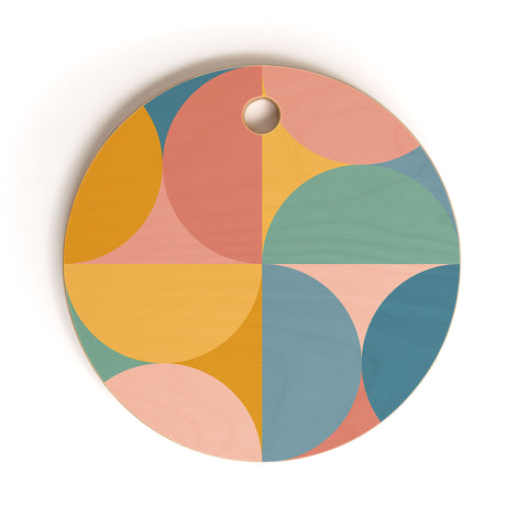 Colour Poems Colorful Geometric Shapes XXVI Cutting Board Round