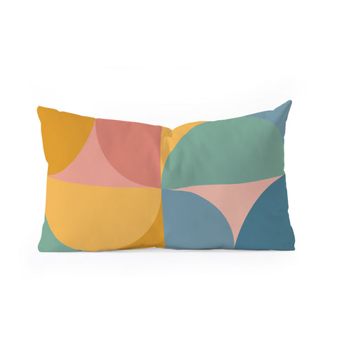 Colour Poems Colorful Geometric Shapes XXVI Oblong Throw Pillow
