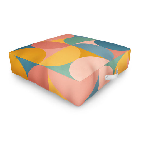 Colour Poems Colorful Geometric Shapes XXVI Outdoor Floor Cushion