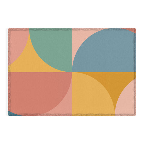 Colour Poems Colorful Geometric Shapes XXVI Outdoor Rug