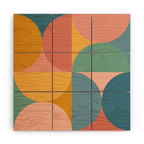 Colour Poems Colorful Geometric Shapes XXVI Wood Wall Mural