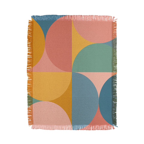 Colour Poems Colorful Geometric Shapes XXVI Throw Blanket