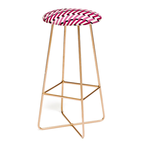 Colour Poems Columns Pattern I Bar Stool