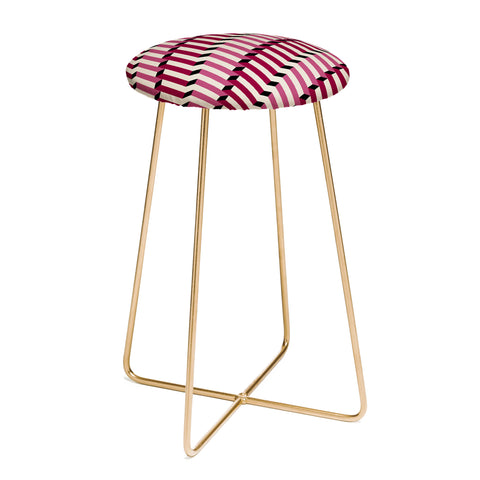 Colour Poems Columns Pattern I Counter Stool