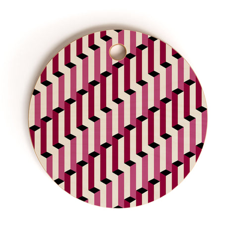 Colour Poems Columns Pattern I Cutting Board Round