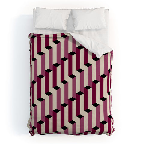 Colour Poems Columns Pattern I Duvet Cover