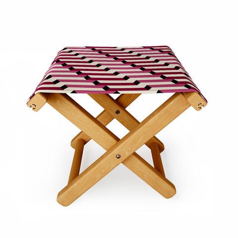Colour Poems Columns Pattern I Folding Stool