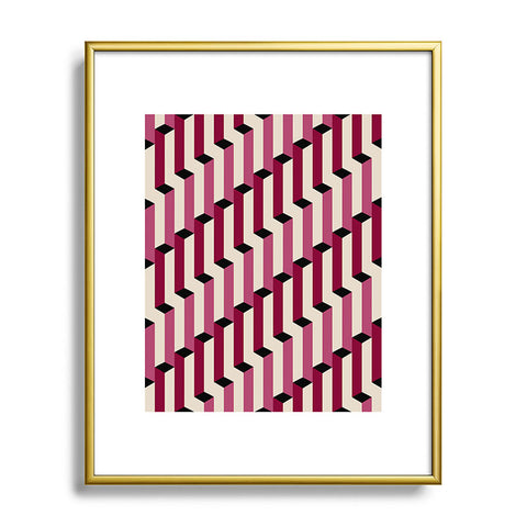 Colour Poems Columns Pattern I Metal Framed Art Print